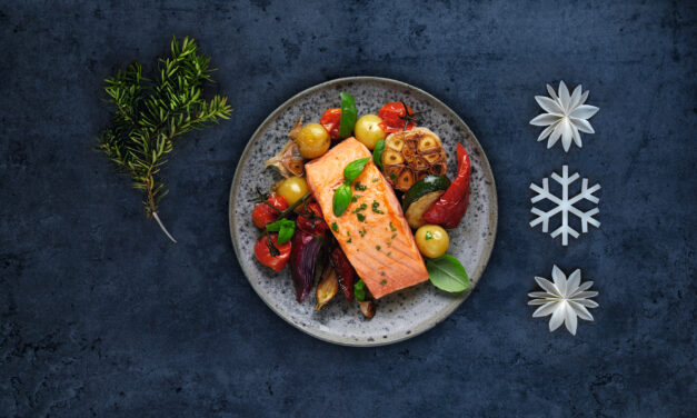 Salmone norvegese al forno con verdure